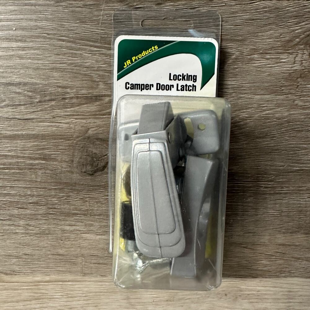 JR Products 10805 Coleman Locking Camper Latch Alloy Steel Silver